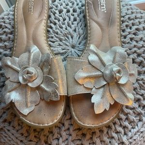 Born Mai Floral - Gold Sandals